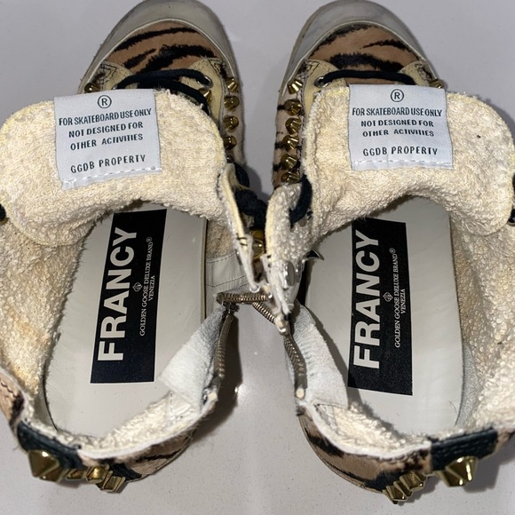 Golden Goose Francy tiger print pony hair high top sneakers - Picture 10 of 16